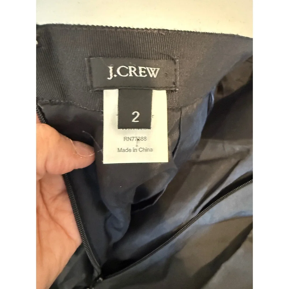 J.Crew Womens Silk Pleated A-Line‎ Mini Skirt Party Cocktail Black Size 2 tulip